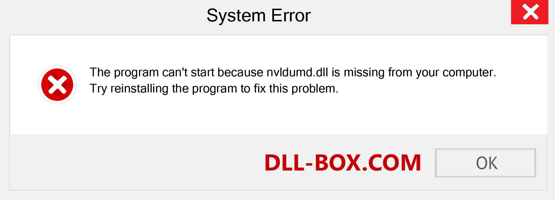  nvldumd.dll file is missing?. Download for Windows 7, 8, 10 - Fix  nvldumd dll Missing Error on Windows, photos, images